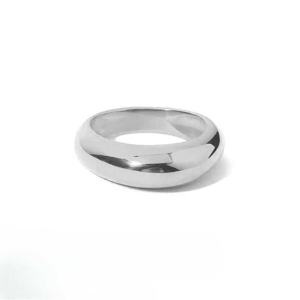 Minimalist Gold Plated Polished Surface Ring 8ZA6JRG144L