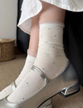 Elegant Lace Polka Dot Socks - DippedShop Wholesale - #0563
