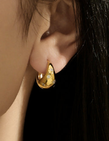 Simple Diamond Print Earrings DPJE36