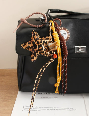 Leopard Star Keychain Charm - DippedShop Wholesale - #3235