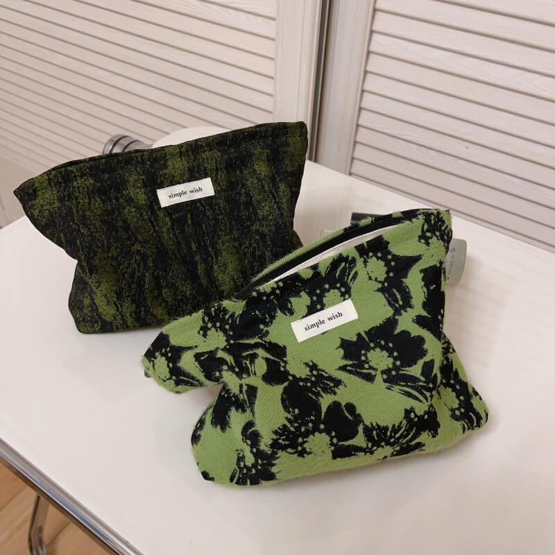 Vintage Jacquard Square Cosmetic Bag DP25C708
