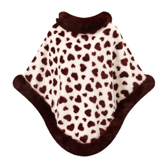 Faux Fur Shawl Poncho - DippedShop Wholesale - #4003