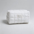 Minimalist Solid Color Quilt Shell Cosmetic Bag 6C5CO271