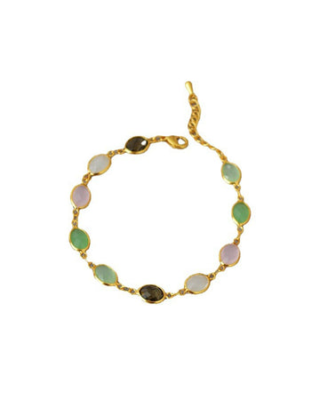 Elegant Gold Plated Crystal Chain Bracelet DP25E772