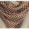 Color Block Plaid Silk Scarf - DippedShop Wholesale - #1571