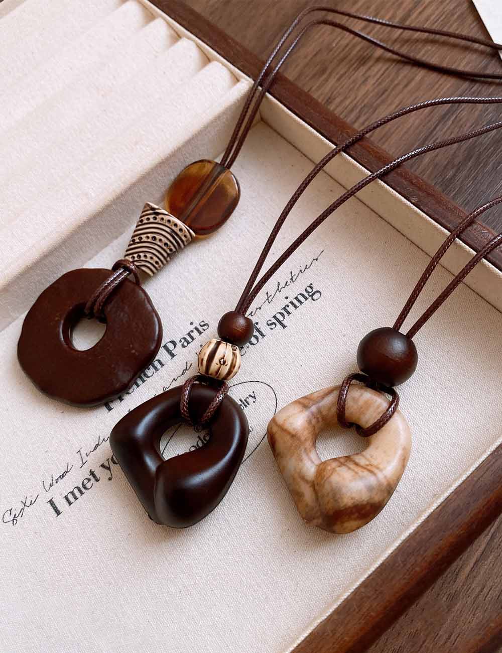 Geometric Resin Pendant Necklace - DippedShop Wholesale - #6339