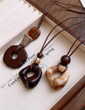 Geometric Resin Pendant Necklace - DippedShop Wholesale - #6339