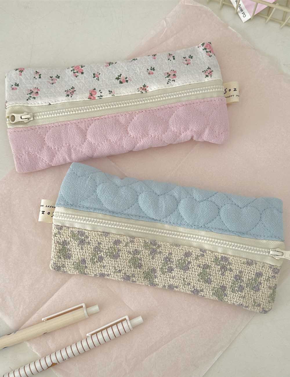 Elegant Flower Print Portable Pencil Case DP25E951