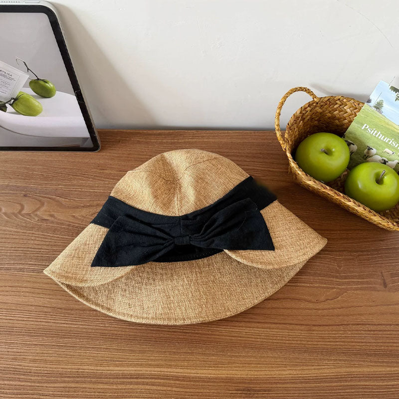 Trendy Bow Knot Color Block Bucket Hat 8BK6HAT179L