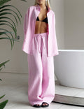 Solid Casual Shirt Pant Set - DippedShop Wholesale - #0083