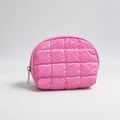 Minimalist Solid Color Quilt Shell Cosmetic Bag 6C5CO271