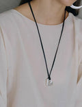 Lock Pendant Leather Braided Necklace - DippedShop Wholesale - #6211