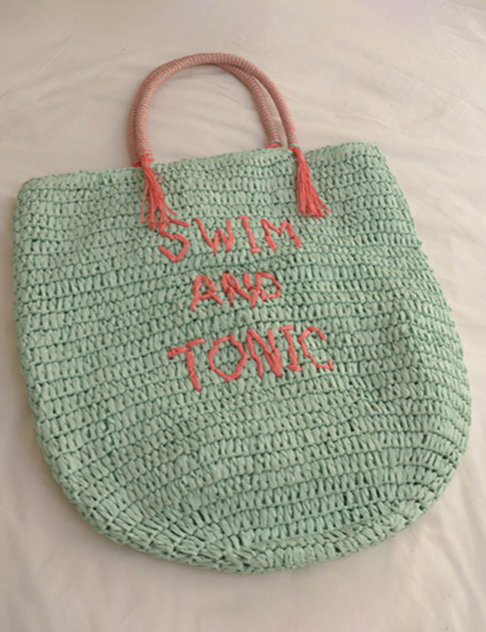 Minimalist Straw Beach Tote - DippedShop Wholesale - #8499