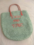 Minimalist Straw Beach Tote - DippedShop Wholesale - #8499