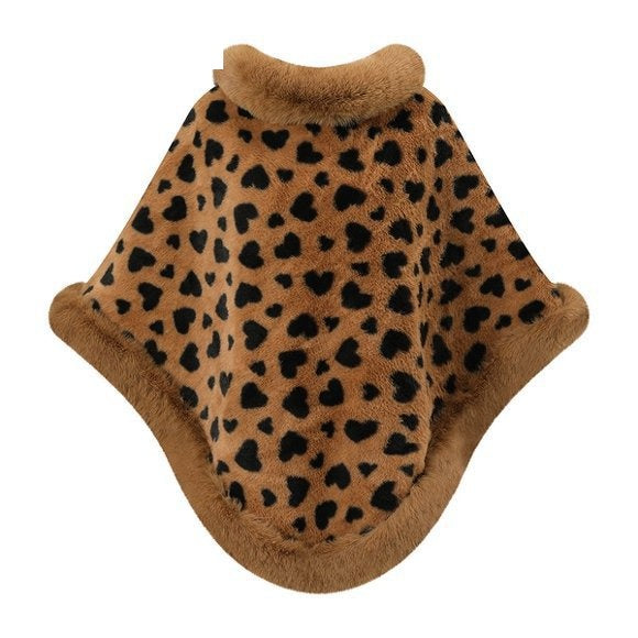 Faux Fur Shawl Poncho - DippedShop Wholesale - #9539