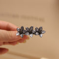 Rhinestone Flower Hair Barrette - DippedShop Wholesale - #0243