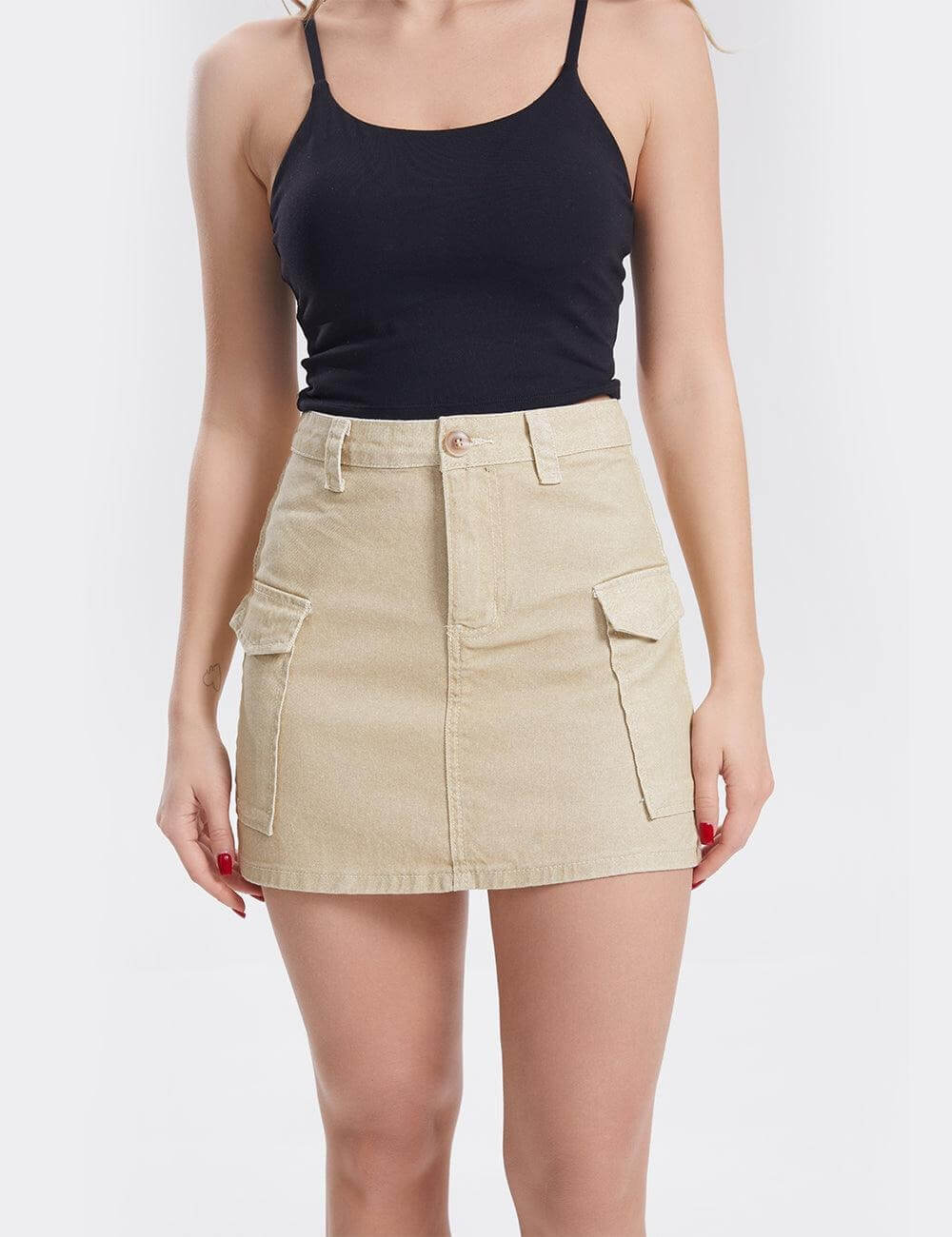 Solid Color Mini Skirt - DippedShop Wholesale - #5507