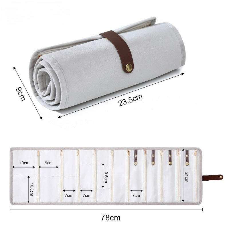 Stylish Solid Color Velet Jewelry Organizer Bag 8CW6BOB298L