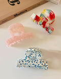 Vintage Color Block Claw Clip - DippedShop Wholesale - #3539