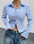 Elegant Striped Polo Shirt - DippedShop Wholesale - #4867