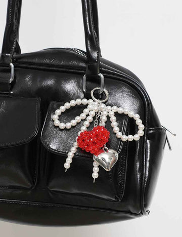 Beaded Bow Love Sweet Bag Charm DP25F455