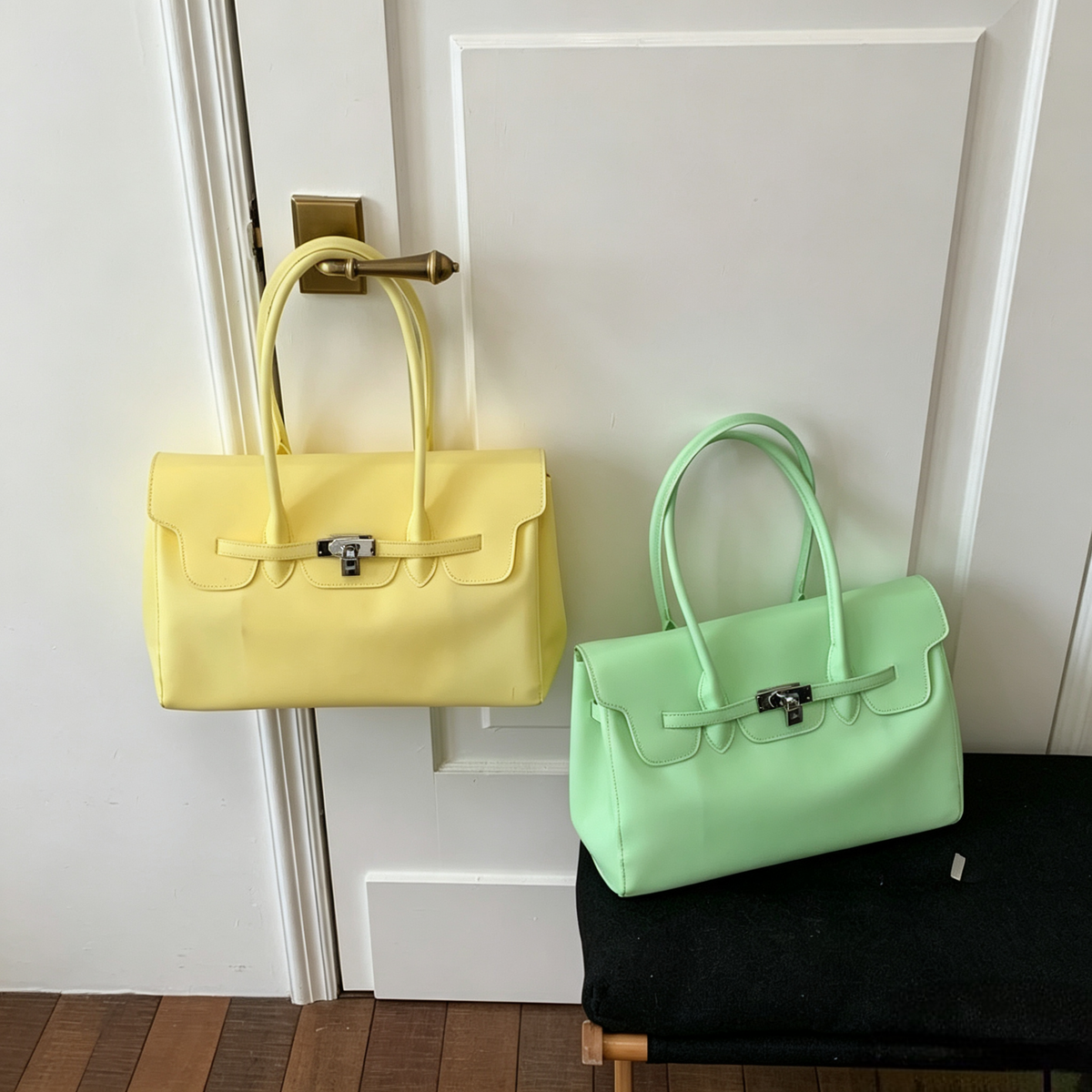 Trendy Candy Color Jelly Tote Shoulder Bag 6W10BBG2111