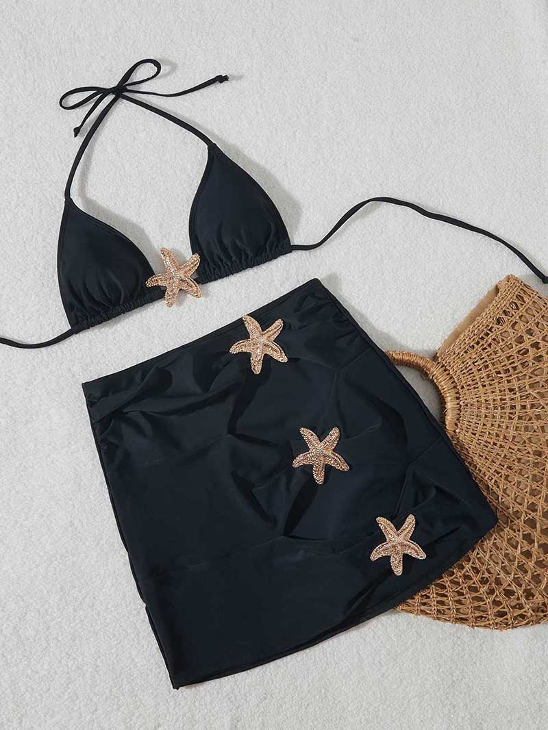 Sexy Starfish Halter Bikini Swimwear with Cover DP26H975