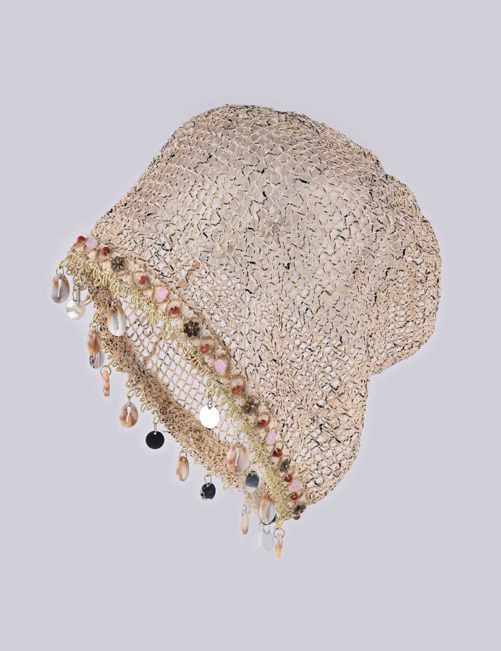 Boho Shell Tassel Hat - DippedShop Wholesale - #0467