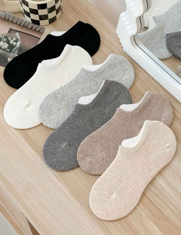 Trendy Breathable Solid Color No Show Socks DP25H759