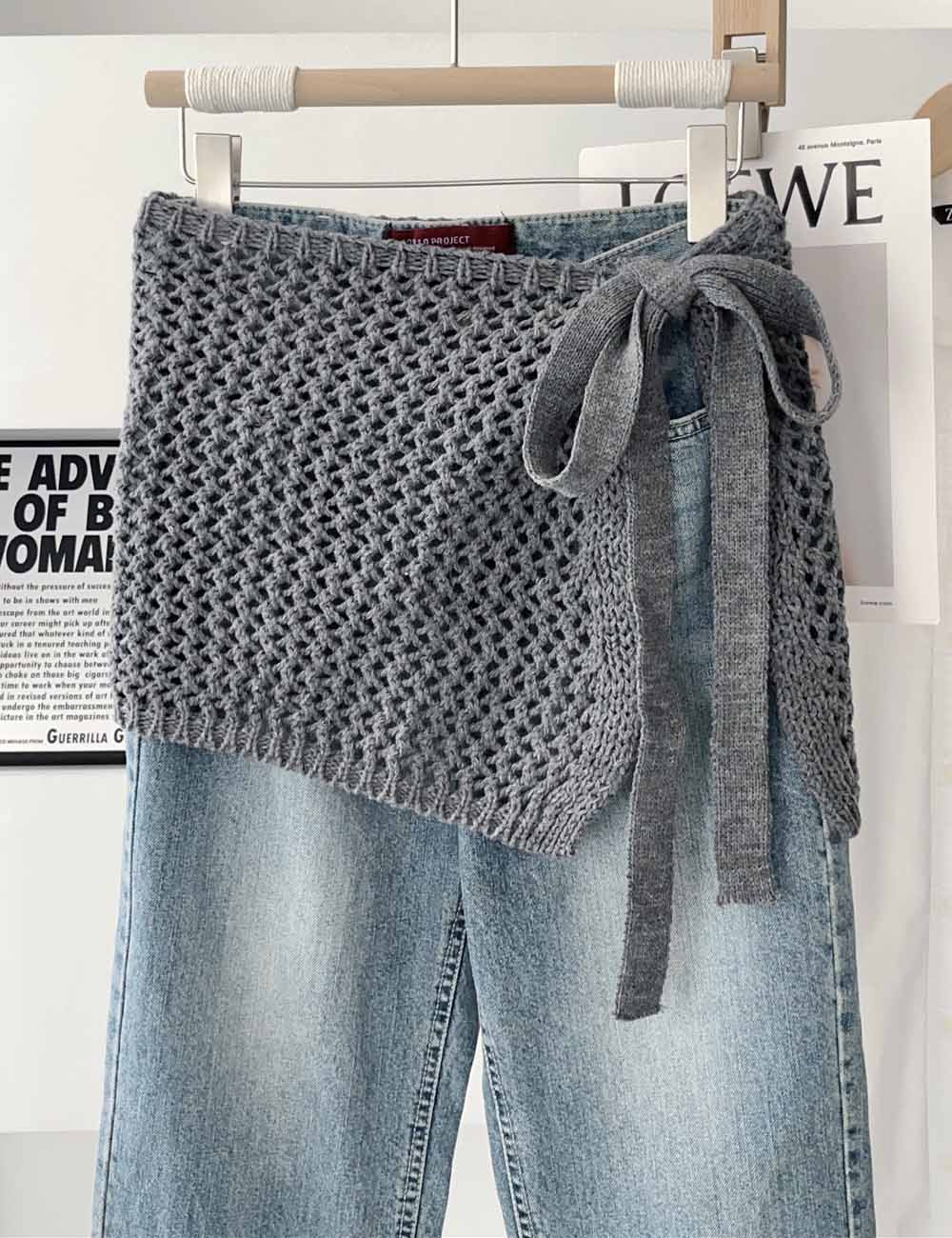 Trendy Hollow Tie Side Mini Skirt - DippedShop Wholesale - #4179