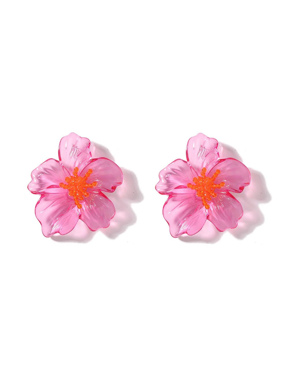 Transparent Acrylic Flower Studs - DippedShop Wholesale - #5811