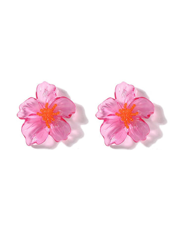 Transparent Acrylic Flower Studs - DippedShop Wholesale - #5811