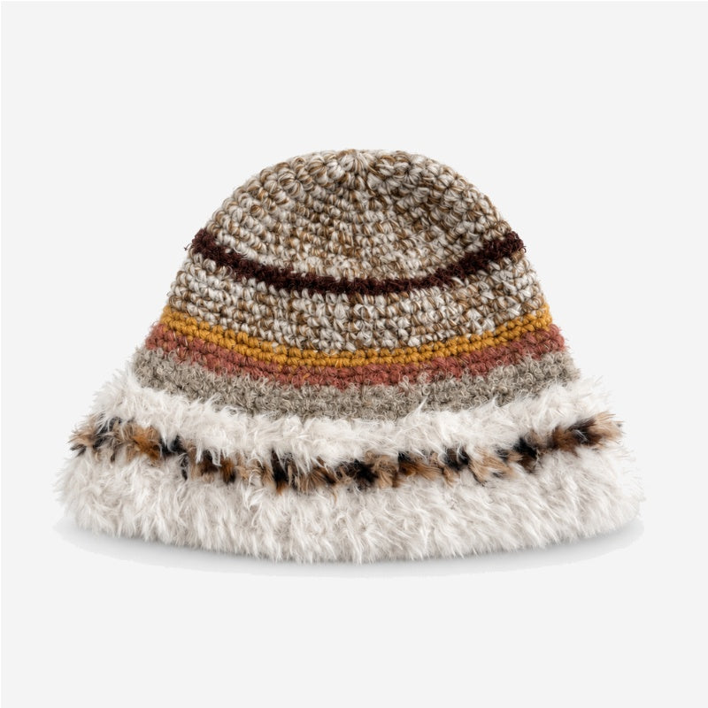 Color Block Splice Floral Jacquard Bucket Hat 6W6HAT634