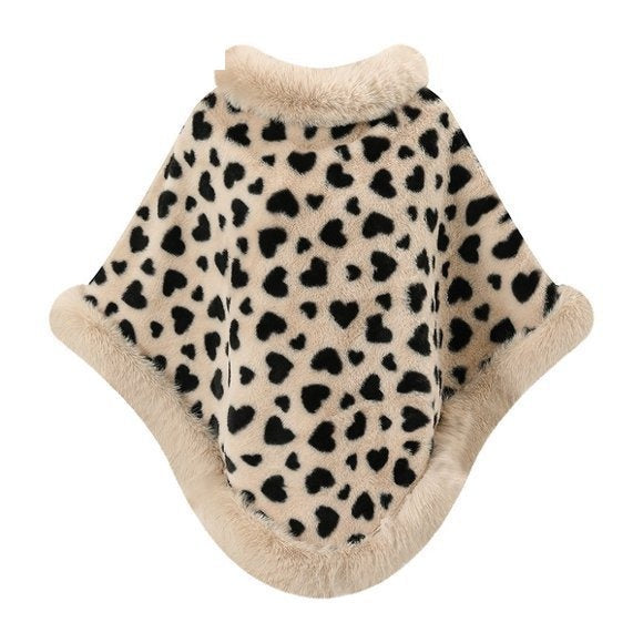 Faux Fur Shawl Poncho - DippedShop Wholesale - #5075