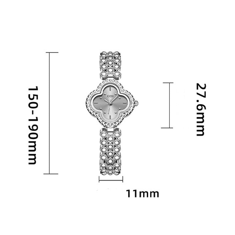 Trendy Lucky Clover Rhinestone Bracelet Quartz Watch MK2SSAS6W6JWA04