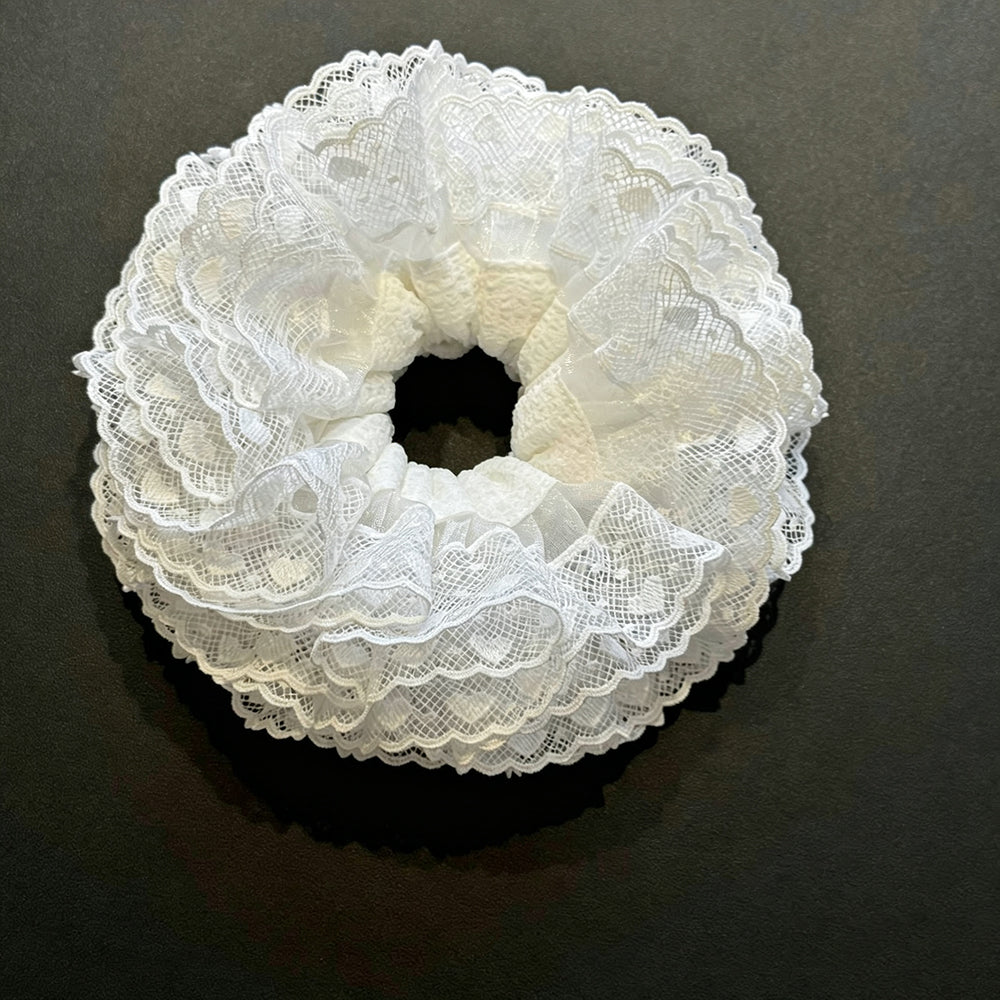 Lace Elastic Ponytail Holder Oversized Scrunchie 6W6HSR474