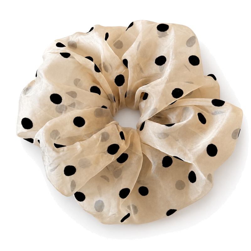 Trendy Polka Dots Print Organza Scrunchies 6W6HSR347