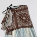 Vintage Asymmetrical Tie Waist Hip Scarf  Wrap 6W1SL46
