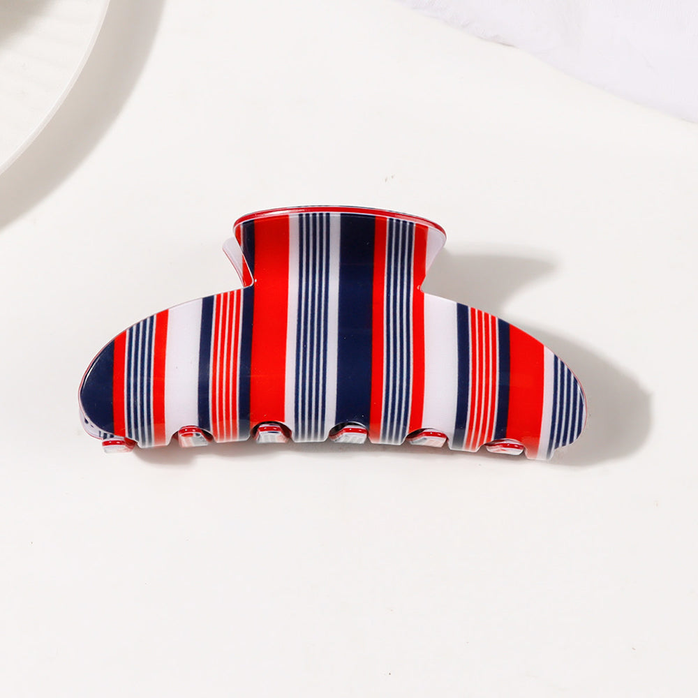 Striped Hair Claw - DippedShop Wholesale - #1875