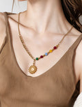 Sun Pendant Bead Necklace - DippedShop Wholesale - #3443