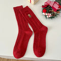 Cable Knit Crew Socks - DippedShop Wholesale - #4099