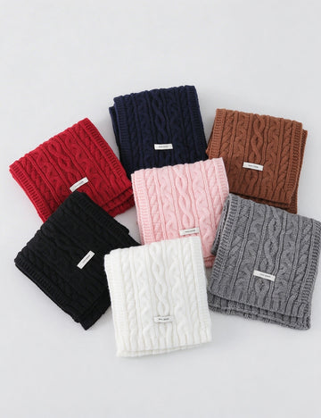 Warm Solid Color Cable Knit - DippedShop Wholesale - #1827