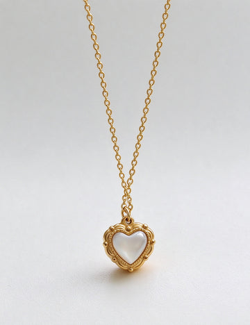 Heart Pendant Necklace - DippedShop Wholesale - #6771