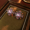 Vintage Sparkly Rhinestone Crystal Stud Earrings 6W6JER720