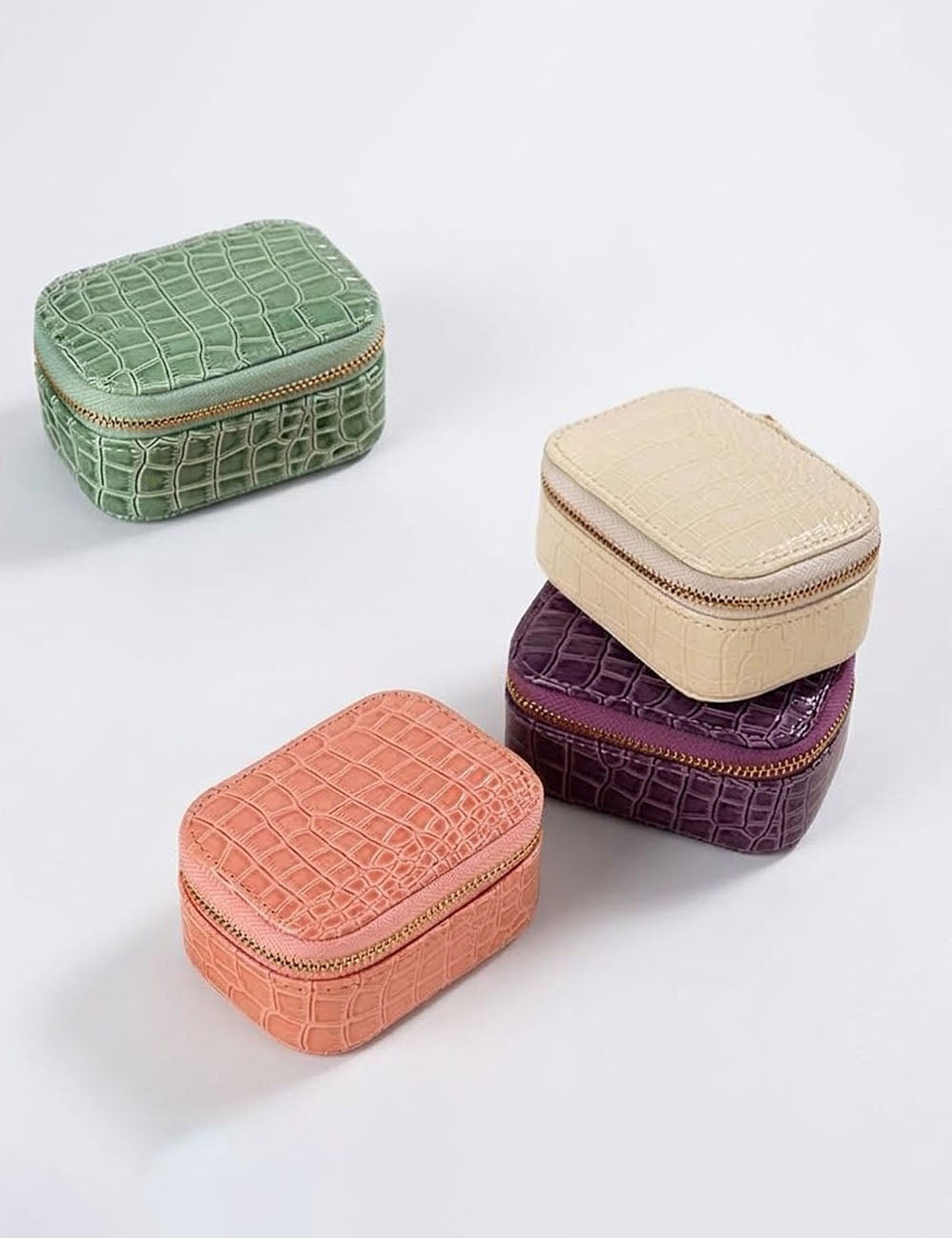 Trendy Portable Travel PU Jewelry Case 6W13HSJ125