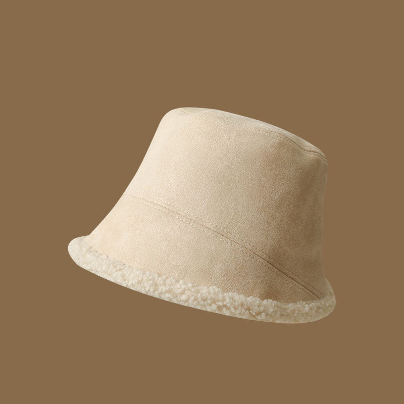 Trendy Reversible Faux Fur Suede Bucket Hat 6W6HAT537