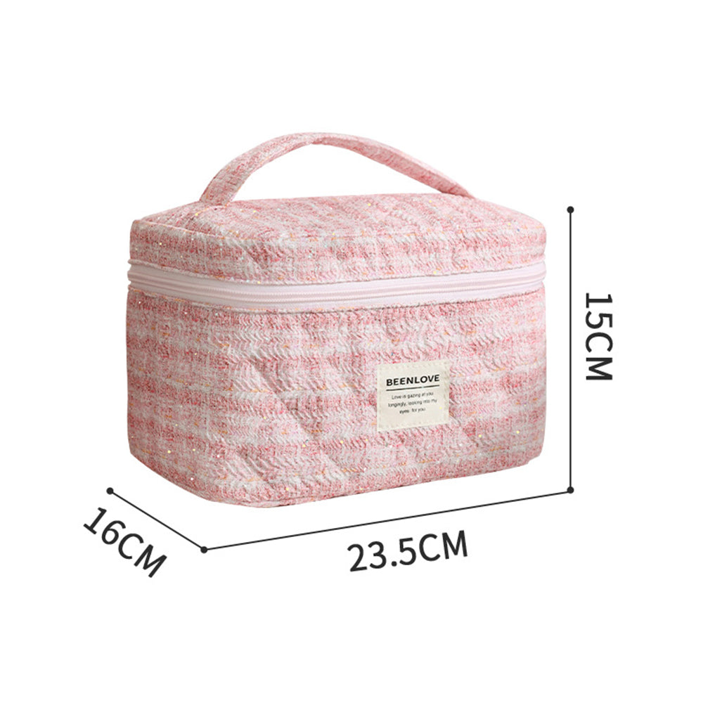 Tweed Makeup Bag - DippedShop Wholesale - #2643