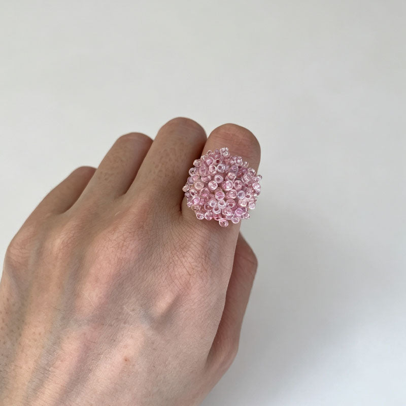 Seed Bead Ball Ring - DippedShop Wholesale - #7219