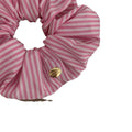 Soft Large Pink Striped Elastic Hair Scrunchie 6W6HSR473