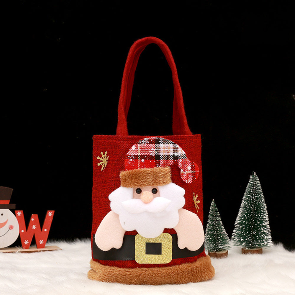 Christmas Plush Doll Gift Pouch Handbag 6W10BOB1351